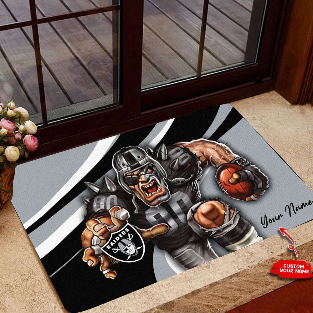 Las Vegas Raiders Personalized Doormat, Best Gift For Home Decor