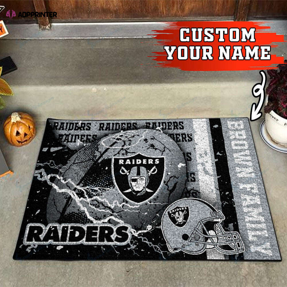 Las Vegas Raiders Personalized Doormat, Gift For Home Decor