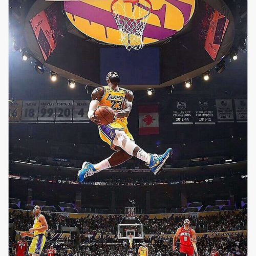 Lebron James Dunk Poster Basketball Premium Matte Vertical Poster – Gift For Home Decor