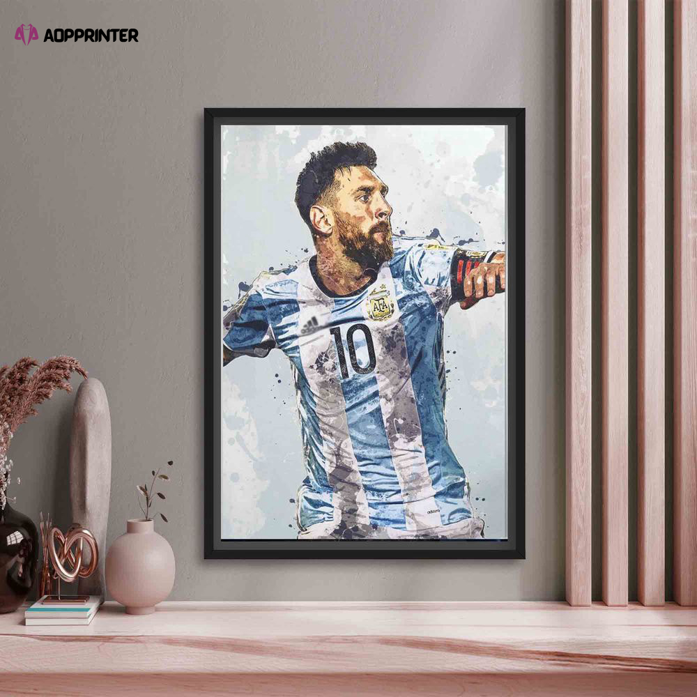 Lionel Messi Argentina National Team Poster  Lionel Messi Poster – Gift For Home Decoration