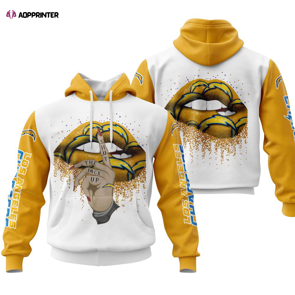 Los Angeles Chargers Lips Hoodie, Gift For Men And Women