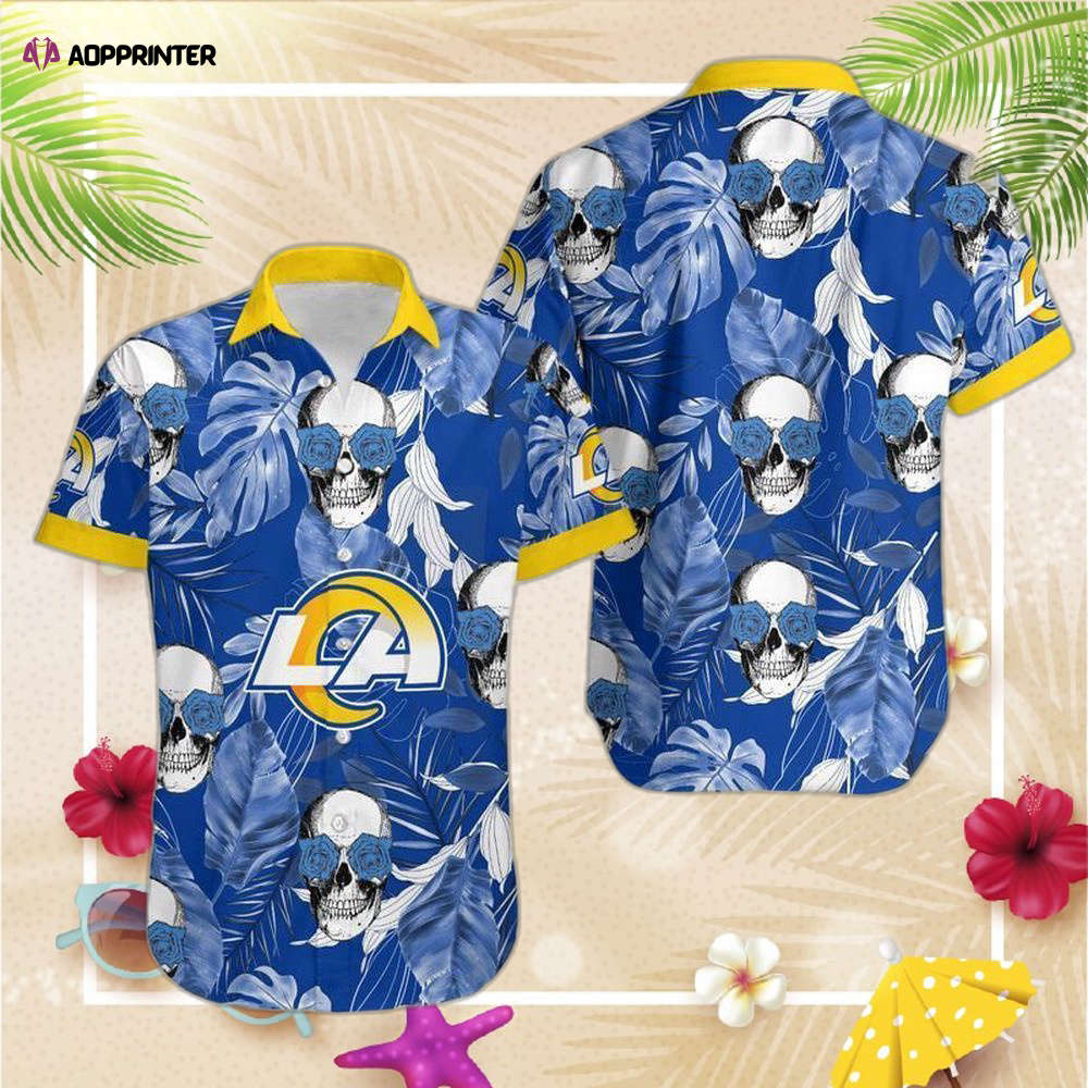 Los Angeles Rams Mickey and Flowers Hawaii Shirt and Shorts Summer Col