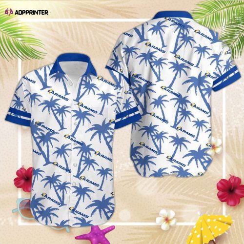 Los Angeles Rams Flower Hawaii Shirt and Shorts Summer Collection