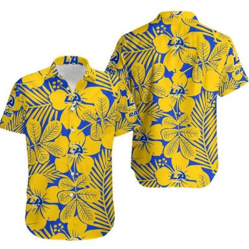 Los Angeles Rams Flower Hawaii Shirt and Shorts Summer Collection