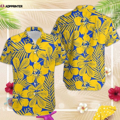 Los Angeles Rams Flower Hawaii Shirt and Shorts Summer Collection