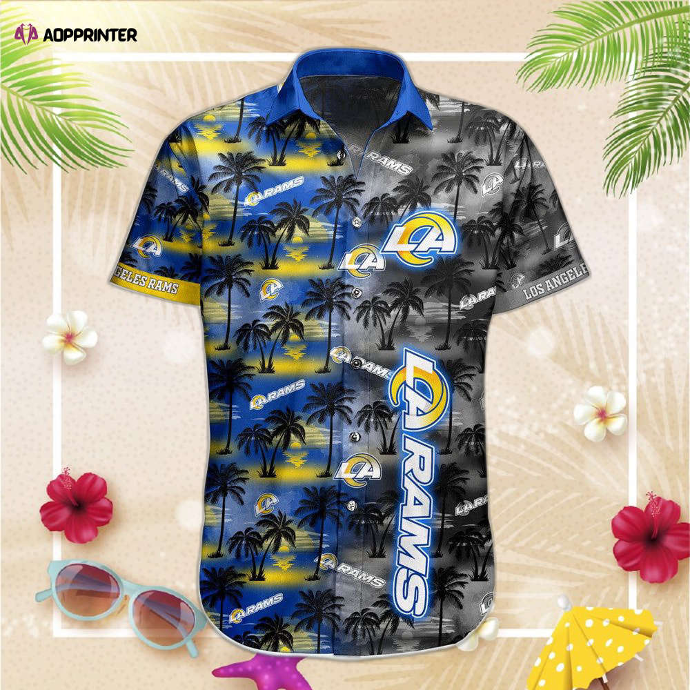 Los Angeles Rams Hawaiian Shirt For Men And Women Palm Tree Pattern