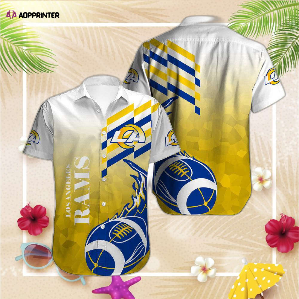 NFL Los Angeles Rams Style Vintage Summber Beach Hawaiian Shirt Aloha Shirt