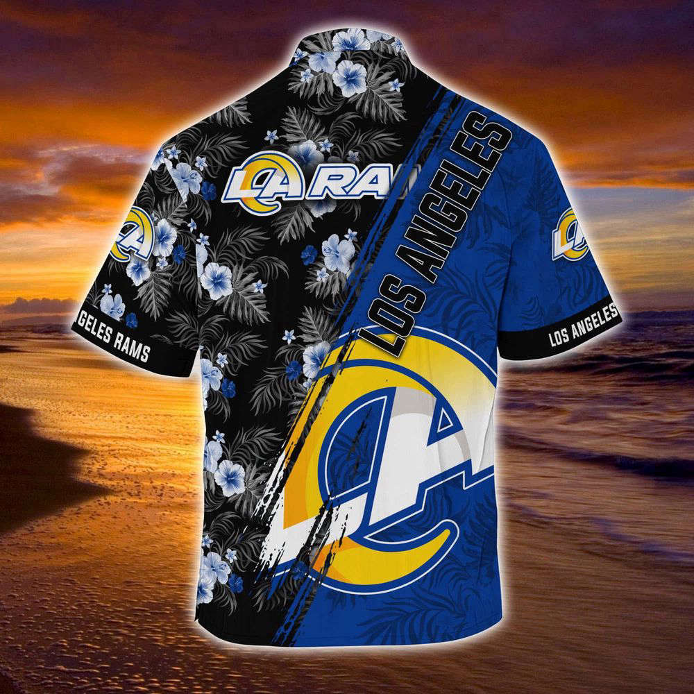 Los Angeles Rams NFL-Summer Hawaii Shirt Mickey And Floral Pattern For Sports Fans