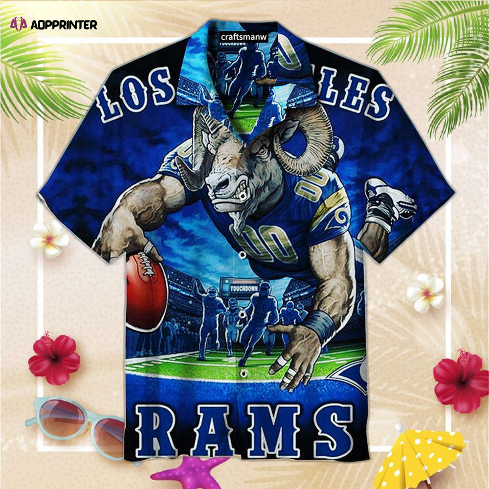 Los Angeles Rams Print Hawaiian Shirt For Men And Women