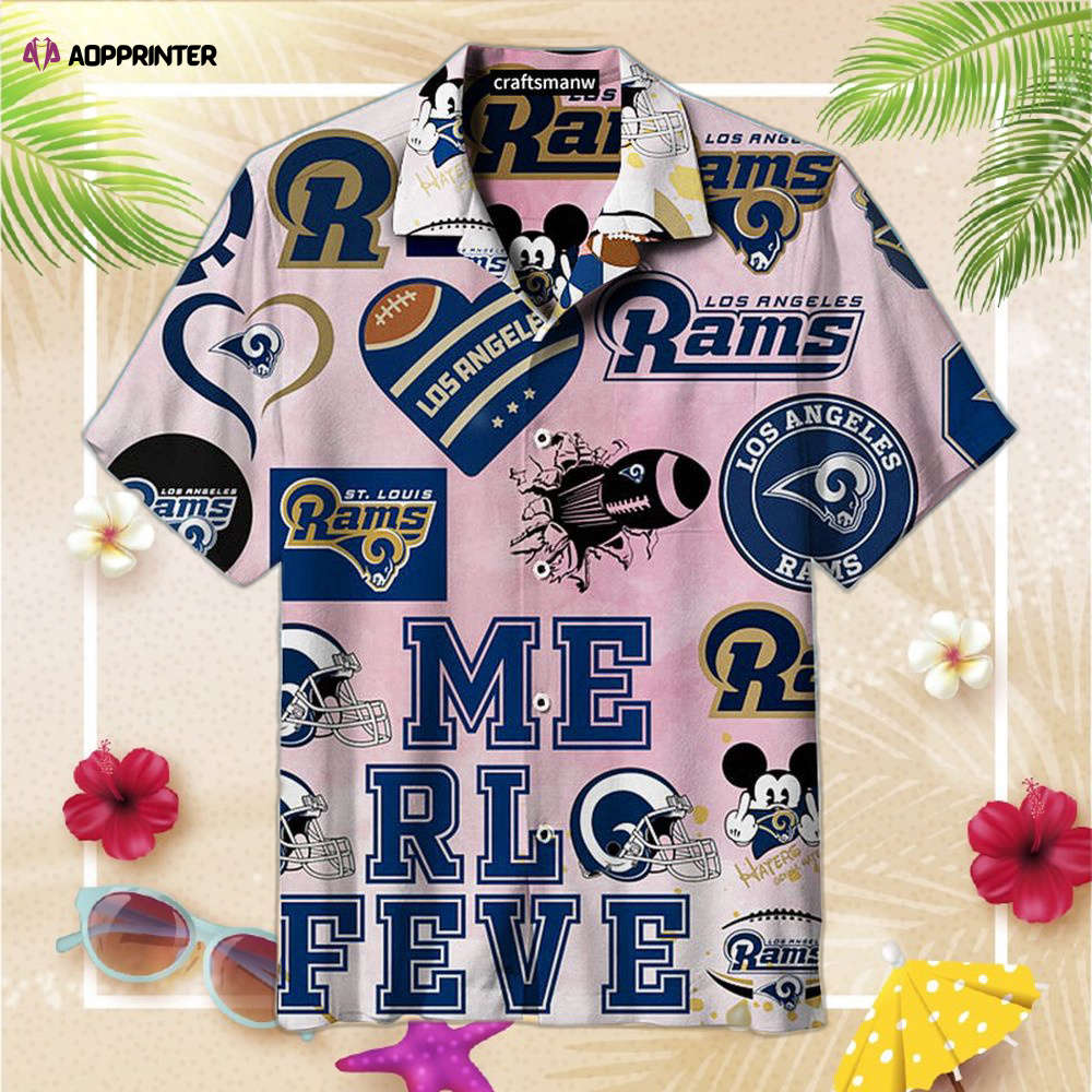 Los Angeles Rams Hawaiian Shirt For Men And Women Palm Tree Pattern