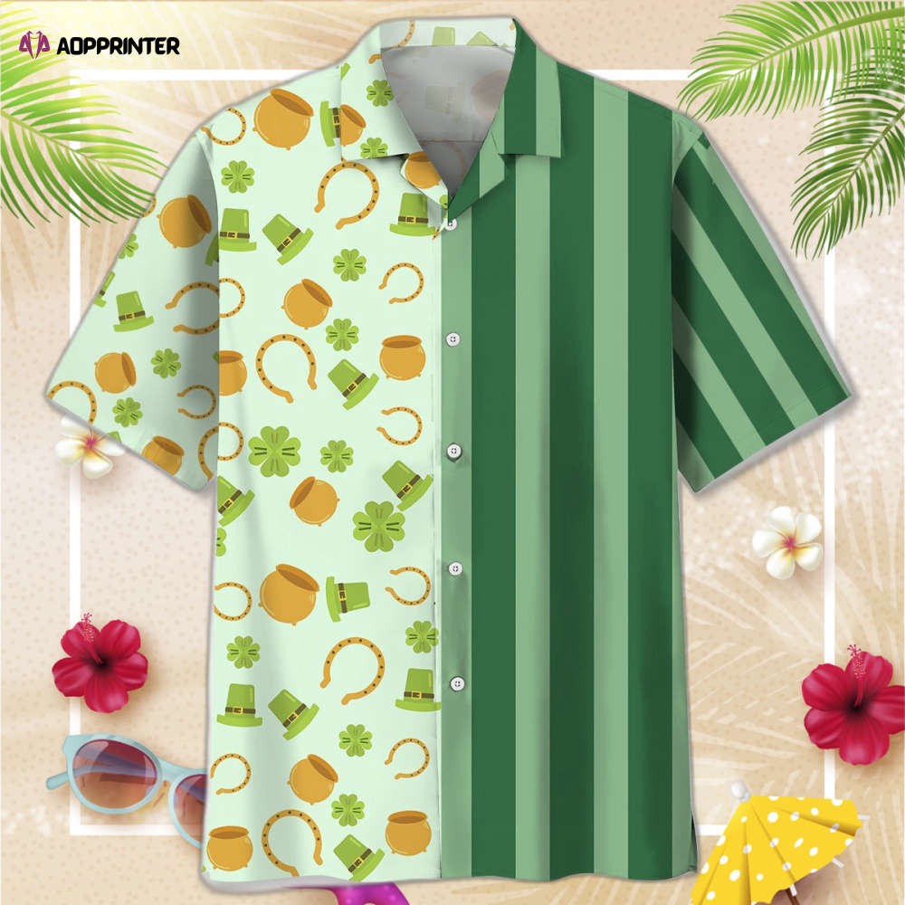 Lucky Green Irish St.Patrick Day Hawaiian Shirt, Gift For Men Women