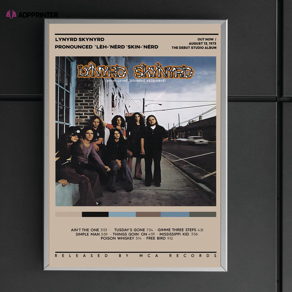 Lynyrd Skynyrd – Pronounced ‘Lh-‘nrd ‘Skin-‘nrd Album Poster – Gift For Home Decoration