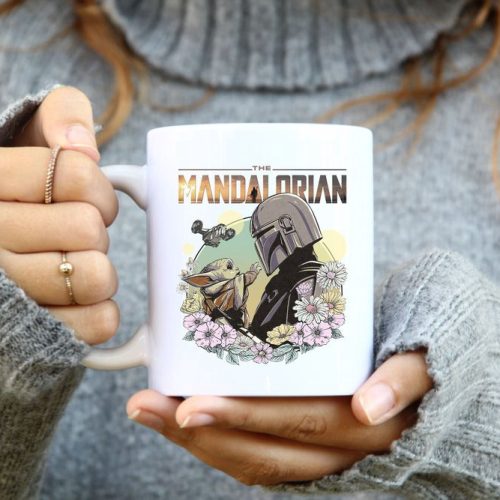 Mandalorian Star Wars Inspired Mug   Ceramic Grogu Baby Yoda The Child