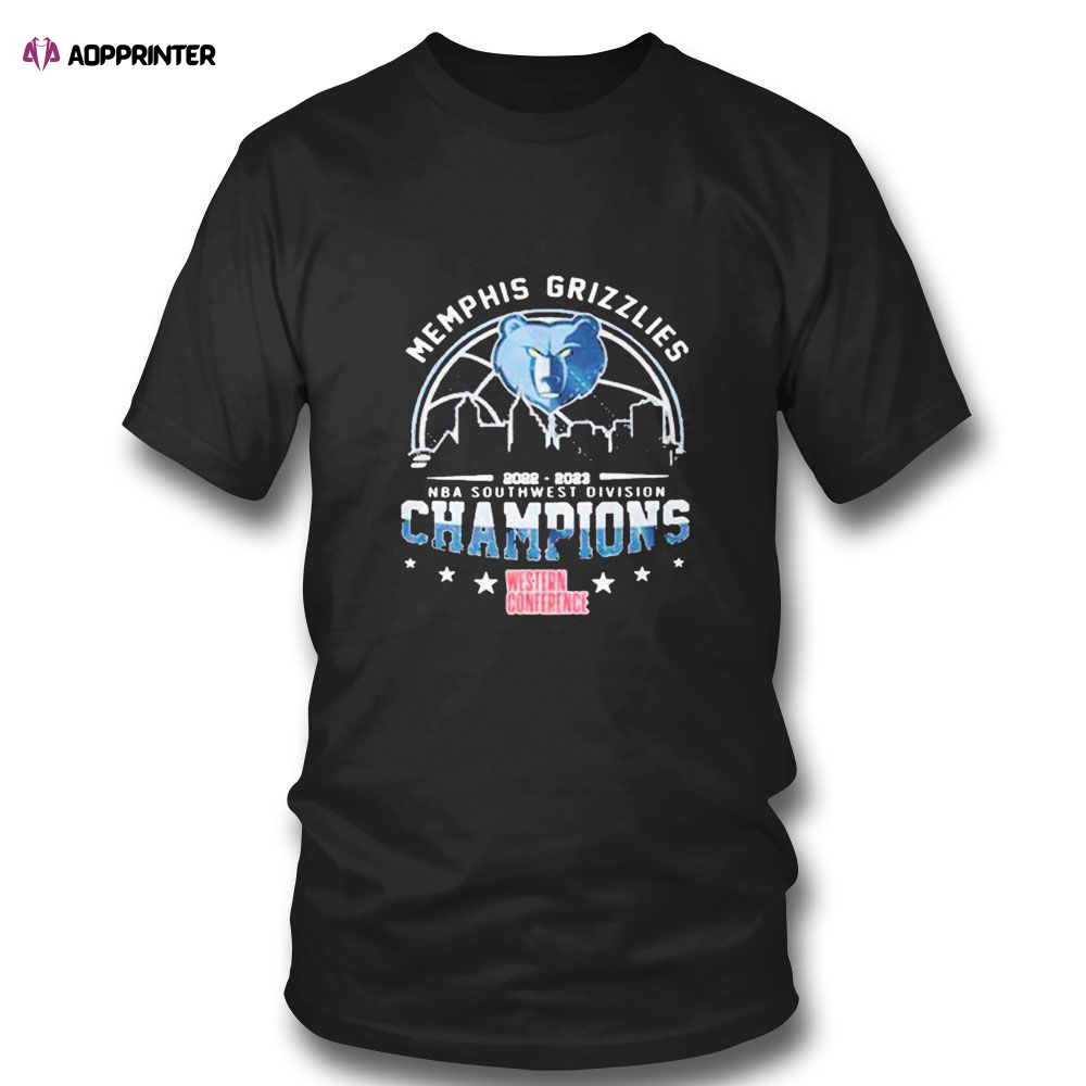 Memphis Grizzlies 2022 2023 Nba Southwest Division Champions Western Conference T-shirt For Fans