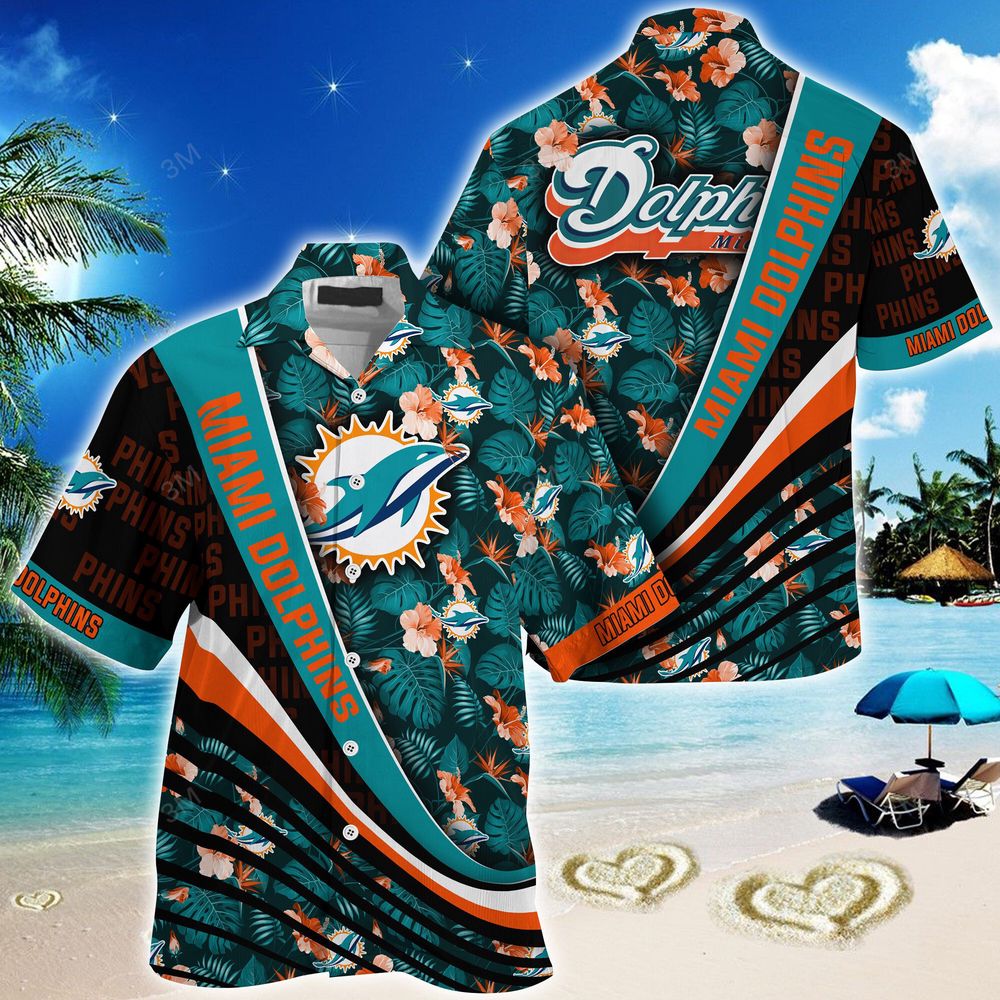 Miami Dolphins NFL-Summer Hawaii Shirt With Tropical Flower Pattern  For Men And Women