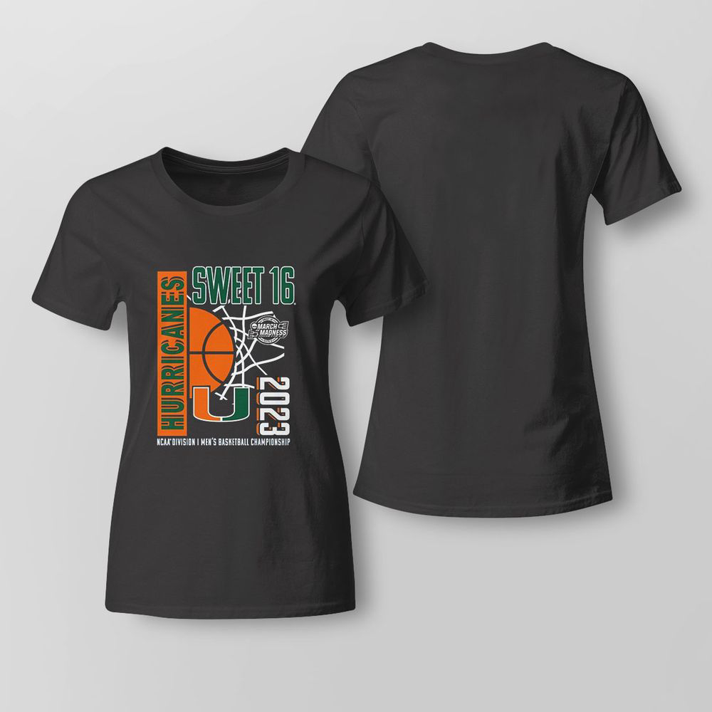 Miami Mens Basketball Ncaa March Madness Sweet Sixteen 2023 T-shirt For Fans