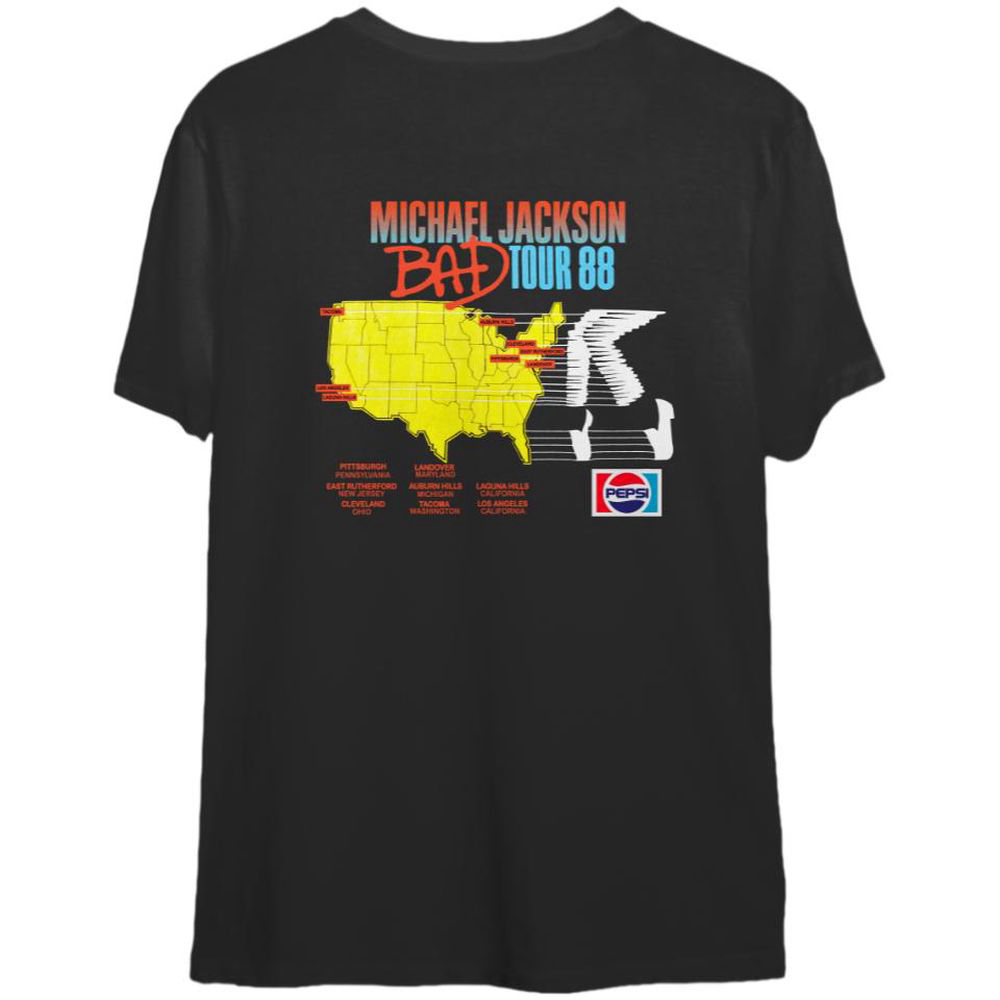 Michael Jackson Bad World Tour T-Shirt 1988 Med For Men And Women