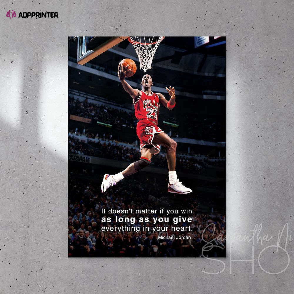 Michael Jordan Poster, Basketball Poster, Best Gift For Home Decoration