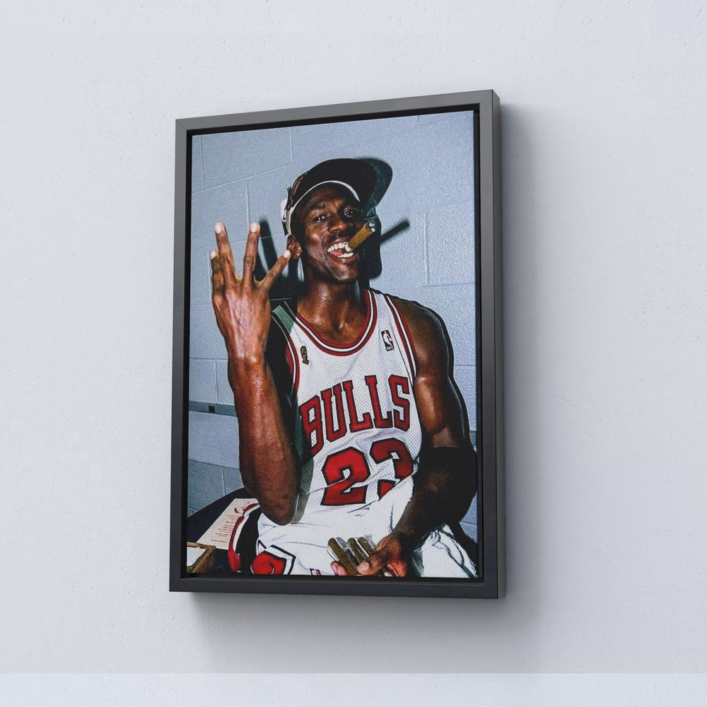 Michael Jordan Poster – Gift For Home Decoration – Vintage Michael Jordan Cigar Photo