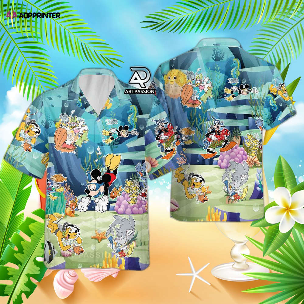 Mickey And Friends Hawaii Shirt, Mickey Aloha Shirt, Disney Hawaiian Shirt, For Men And Women