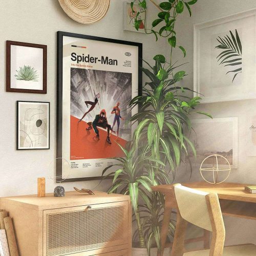 Mid Century Modern Spider-Man: Into the Spider-Verse Poster – Gift For Home Decoration