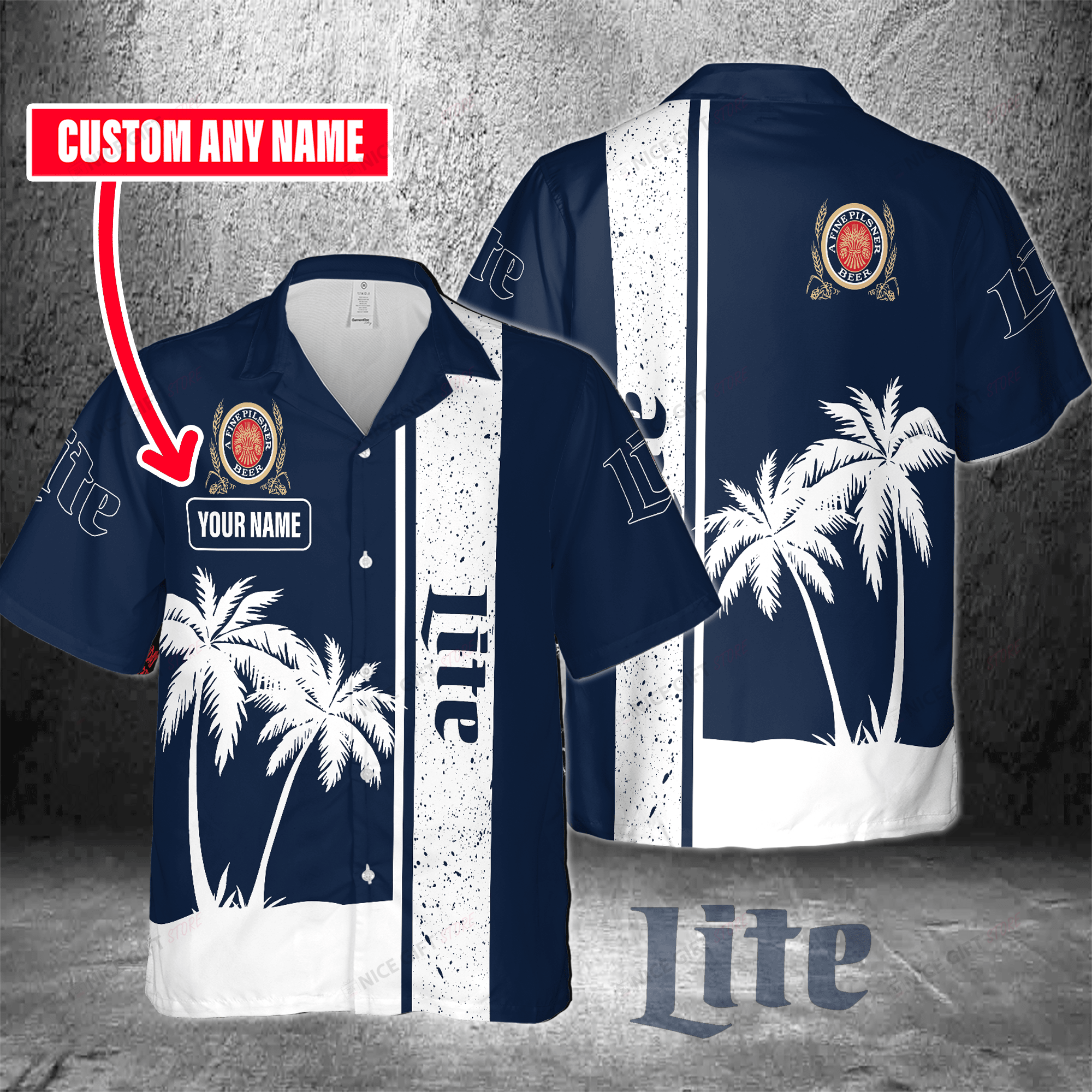 Miller Lite Custom Name Hawaiian Shirt For Men And Women