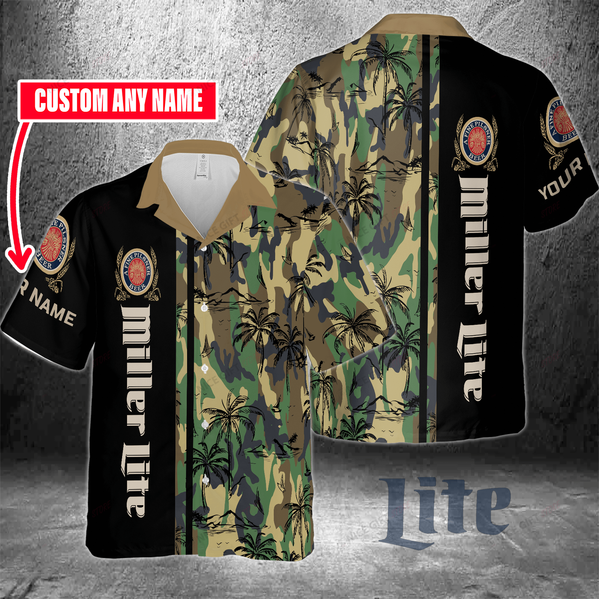 Miller Lite Custom Name Hawaiian Shirt For Men And Women