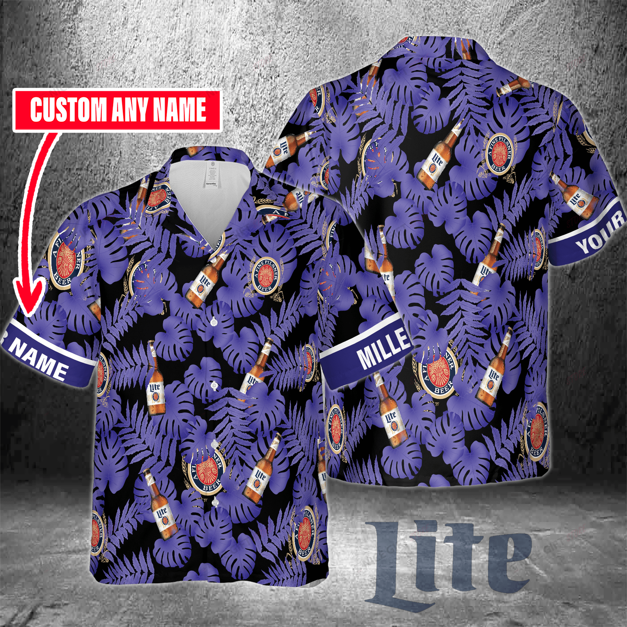 Miller Lite Custom Name Hawaiian Shirt For Men And Women