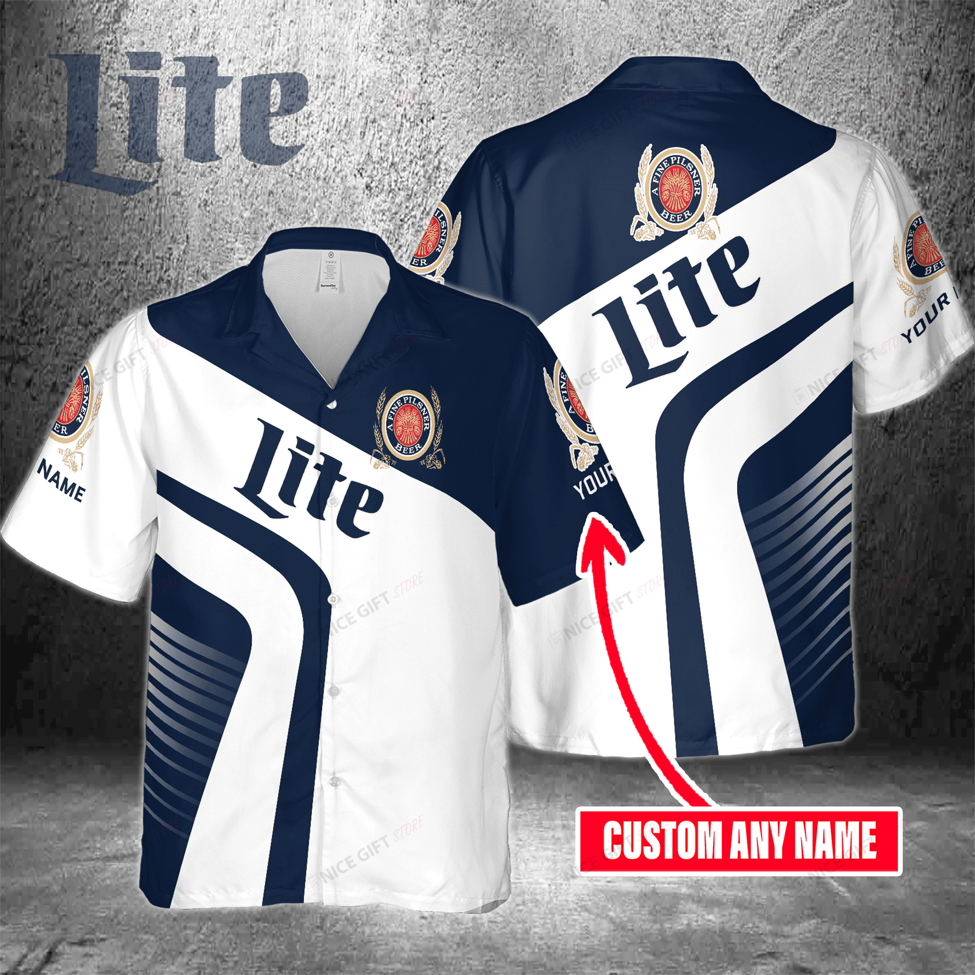 Miller Lite Custom Name Hawaiian Shirt For Men And Women