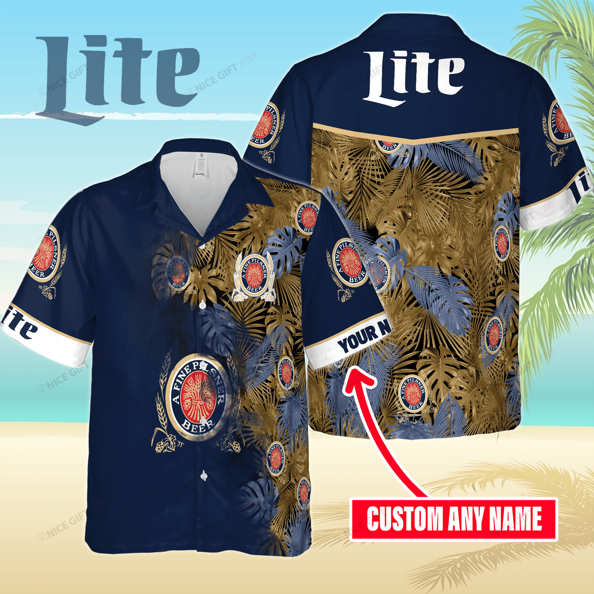 Bud Light Custom Name  Hawaiian Shirt For Men And Women