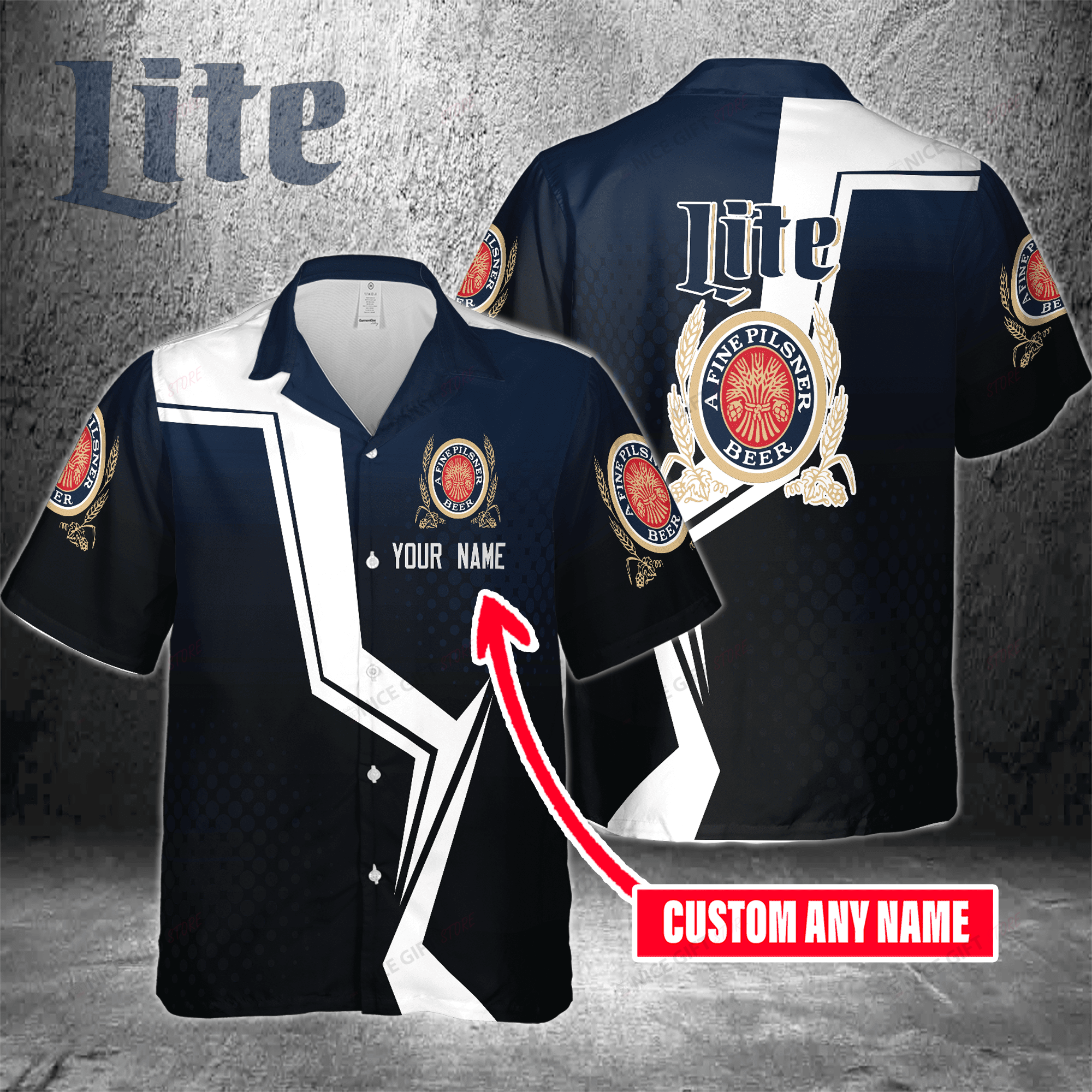 Miller Lite Custom Name Hawaiian Shirt For Men And Women