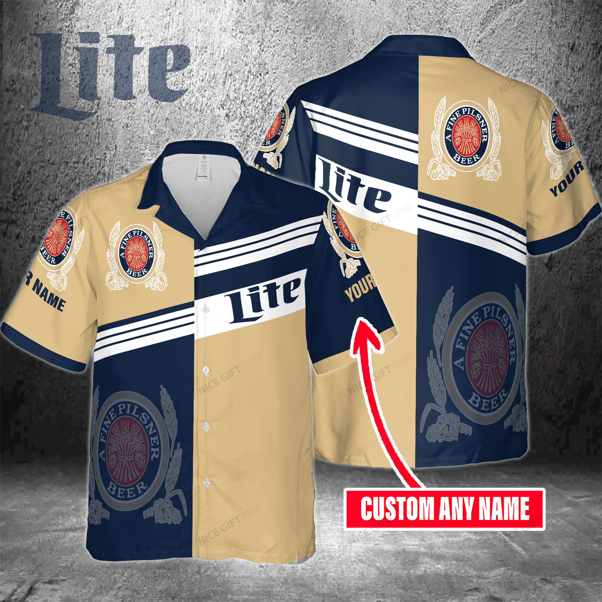 Miller Lite Custom Name Hawaiian Shirt For Men And Women