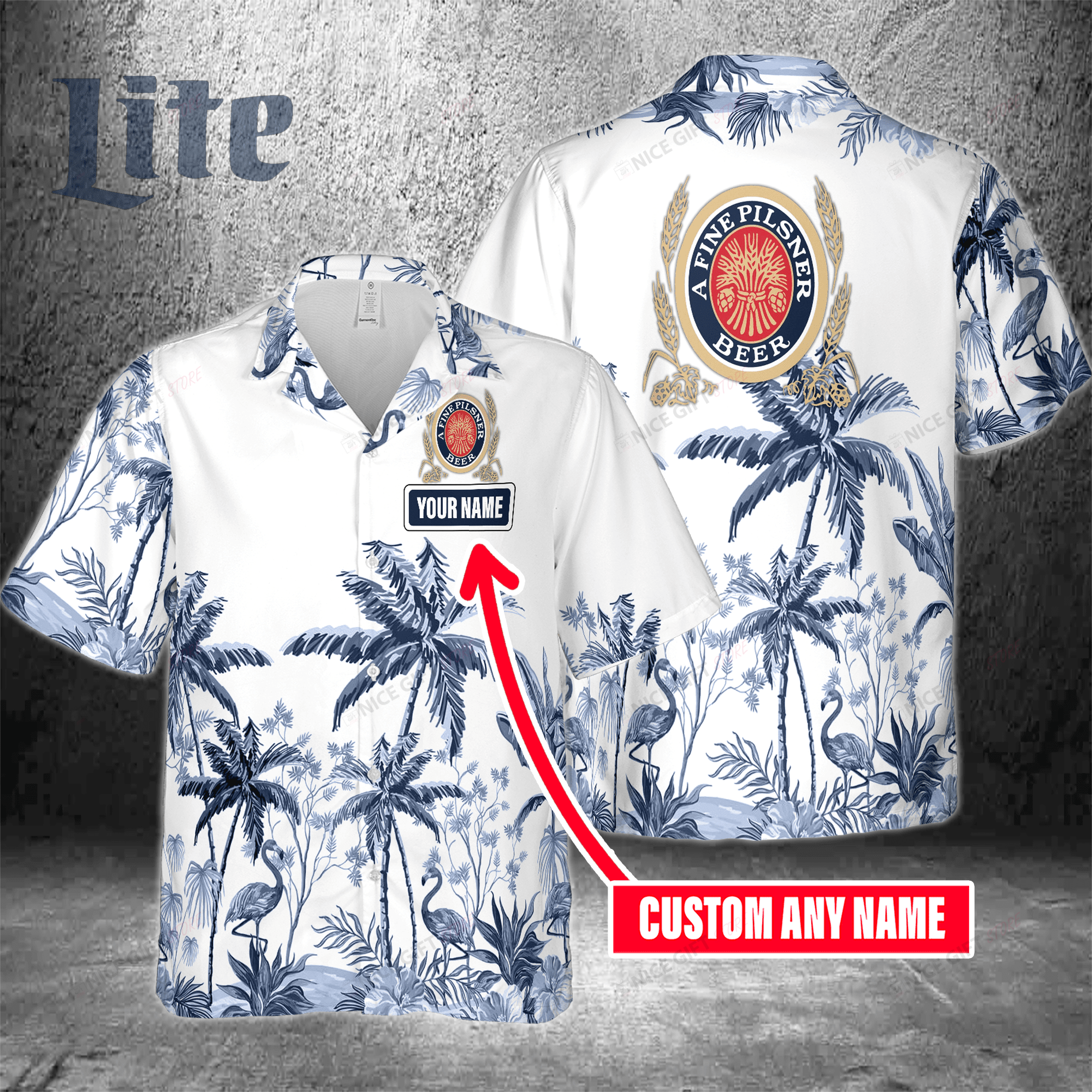 Miller Lite Custom Name Hawaiian Shirt For Men And Women