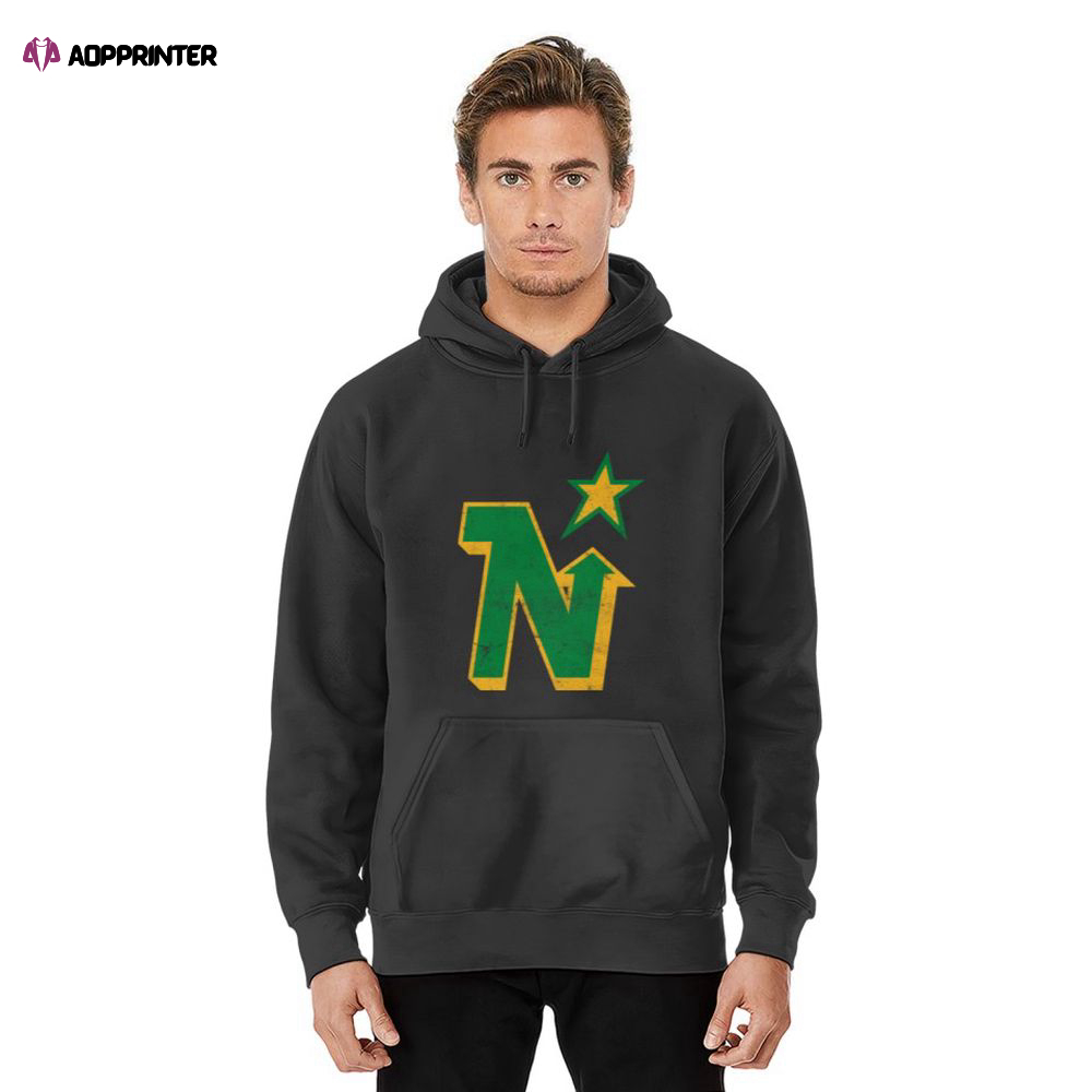 Minnesota North Stars, Defunct Team, Faded/Distressed Style Hoodie, For Men Women