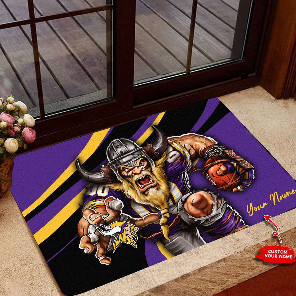 Minnesota Vikings Personalized Doormat, Best Gift For Home Decor