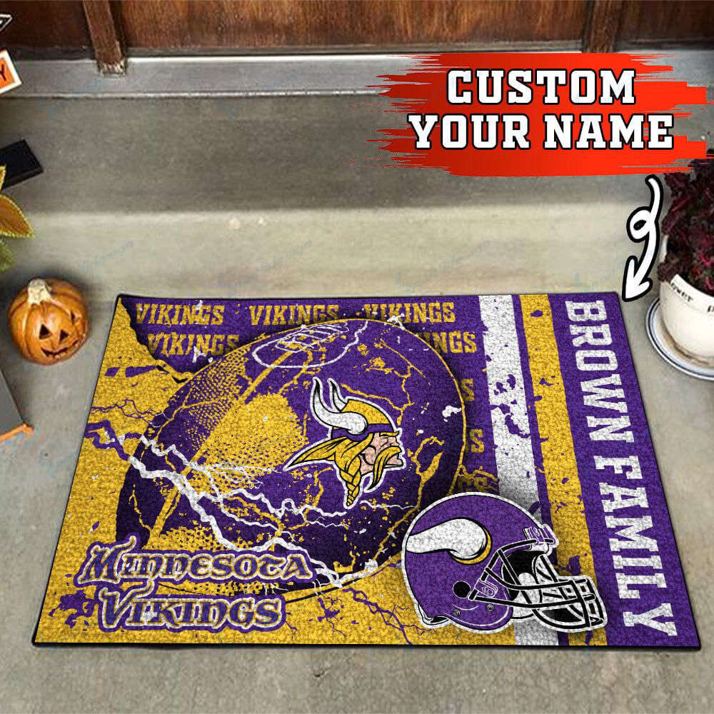 Minnesota Vikings Personalized Doormat, Gift For Home Decor