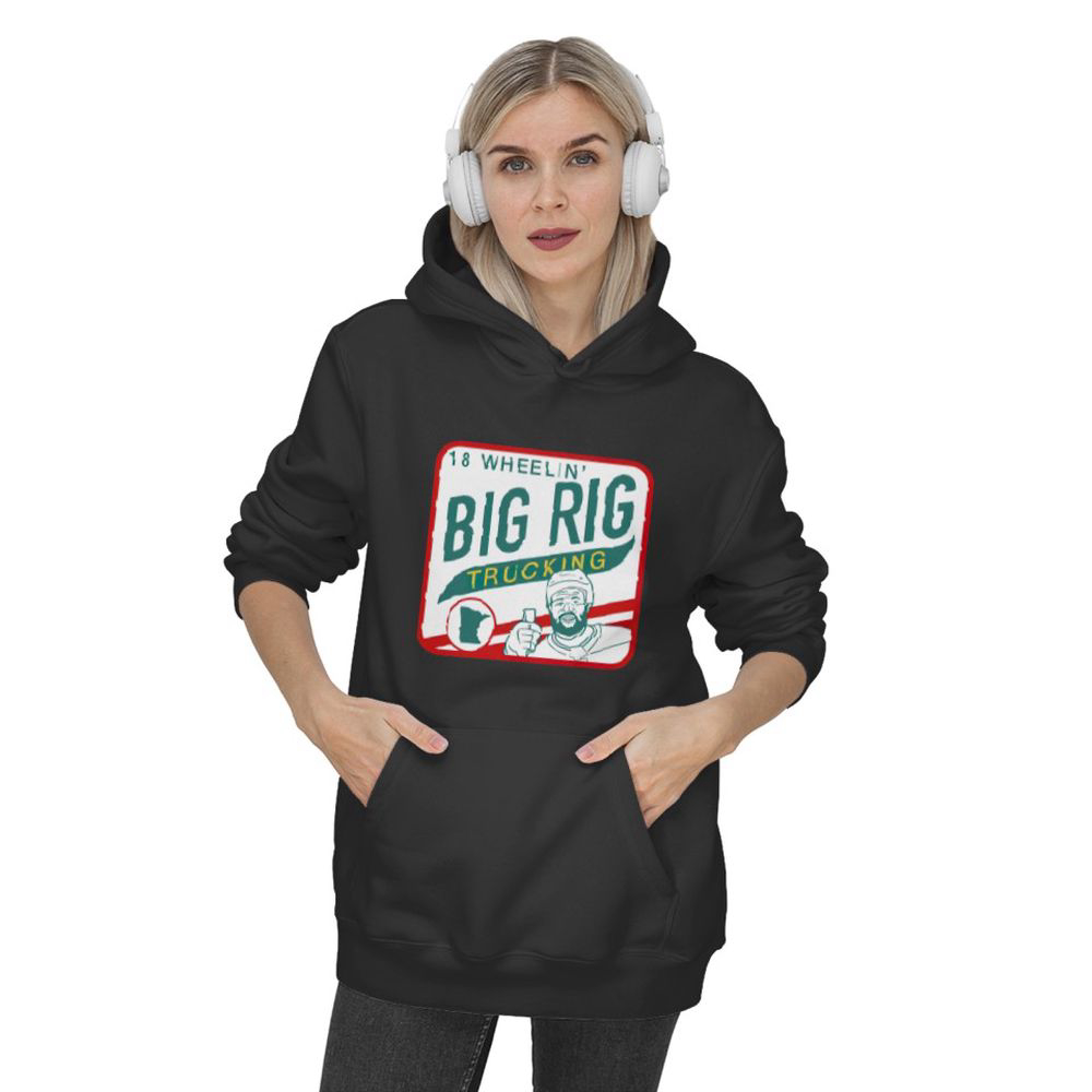 Minnesota Wild Jordan Greenway 18 Wheelin Big Rig Trucking Hoodie, Gift For Men And Women