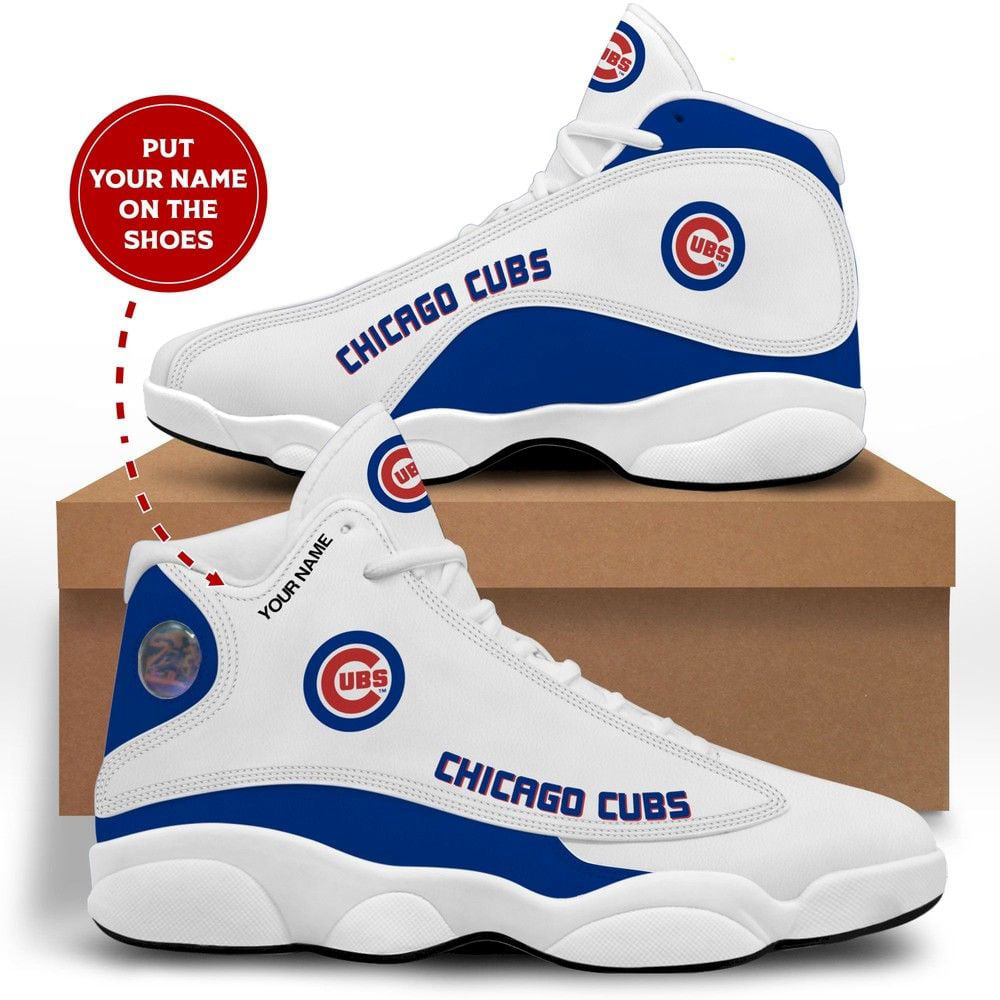 MLB Chicago Cubs Custom Name Air Jordan 13 Shoes For Men And Women