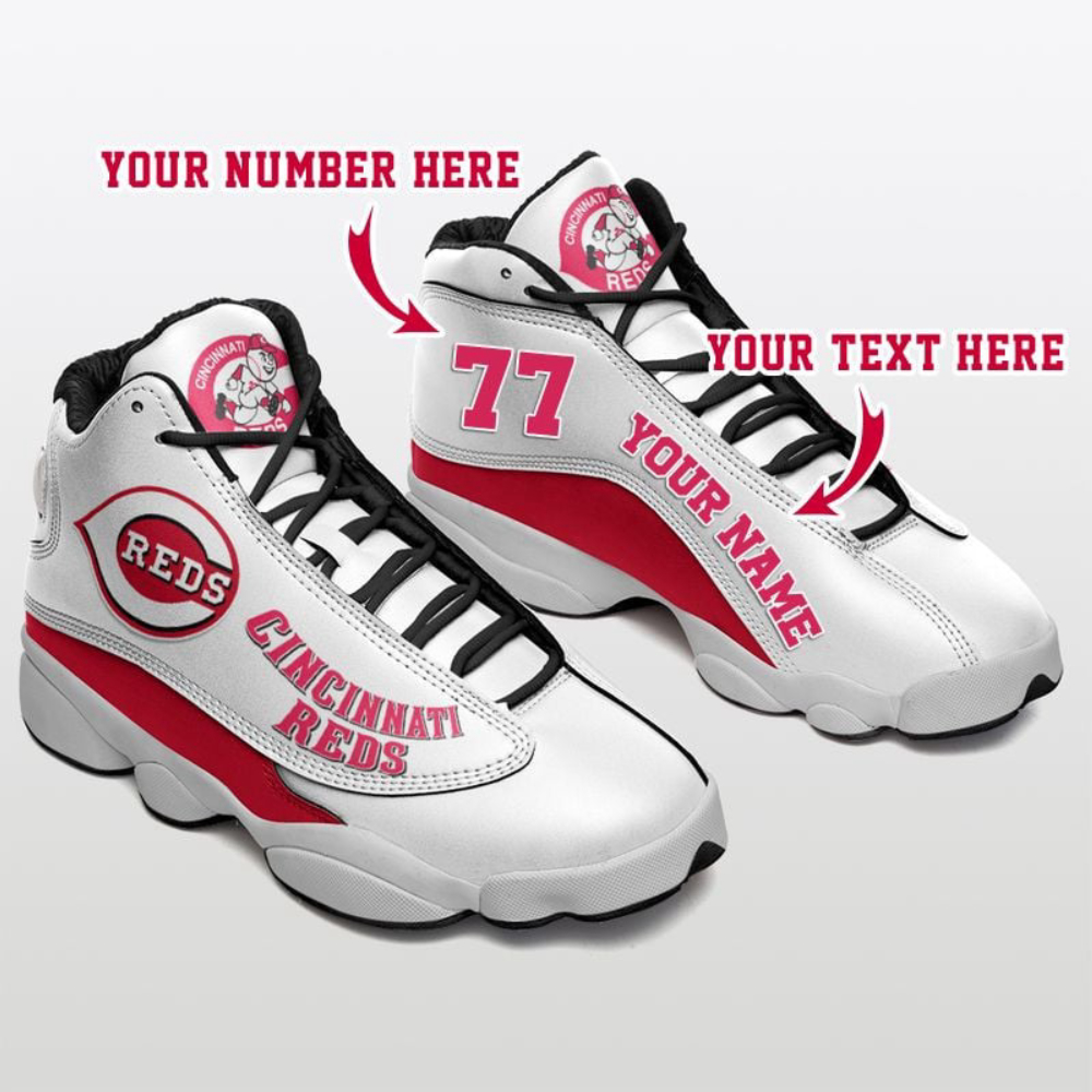 MLB Cincinnati Reds Custom Name Number Air Jordan 13 Shoes For Men And Women