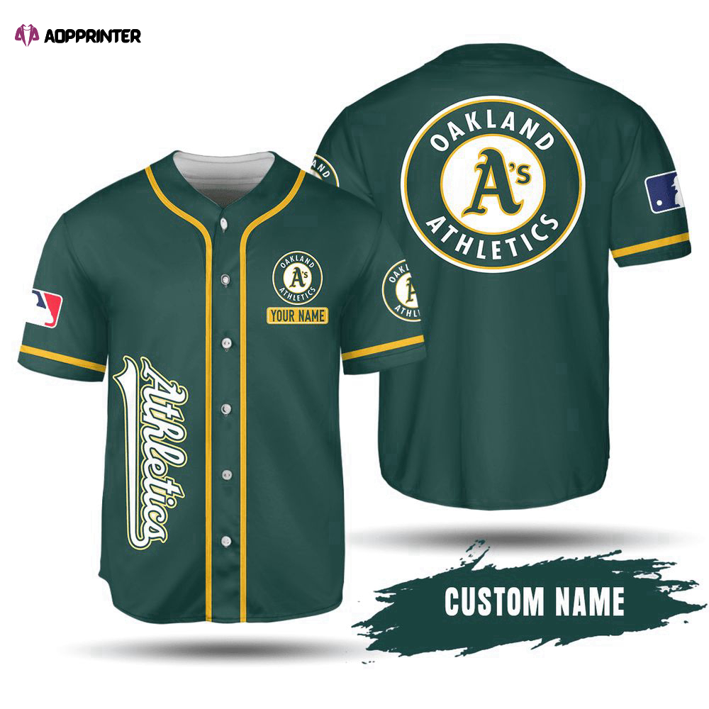 MLB Oakland Athletics Custom Name Baseball Jersey V2 Unisex Shirt, Gift For Men And Women