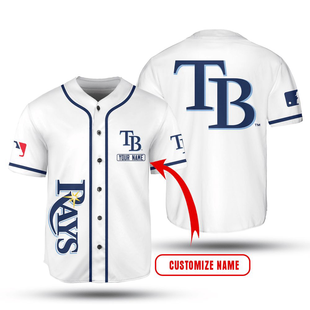MLB Tampa Bay Rays Custom Name White Baseball Jersey Unisex Shirt, Gift For Men And Women
