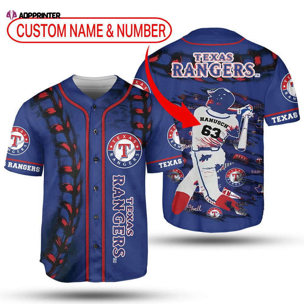 MLB Texas Rangers Custom Name Number Baseball Jersey V2 Unisex Shirt, Gift For Men And Women