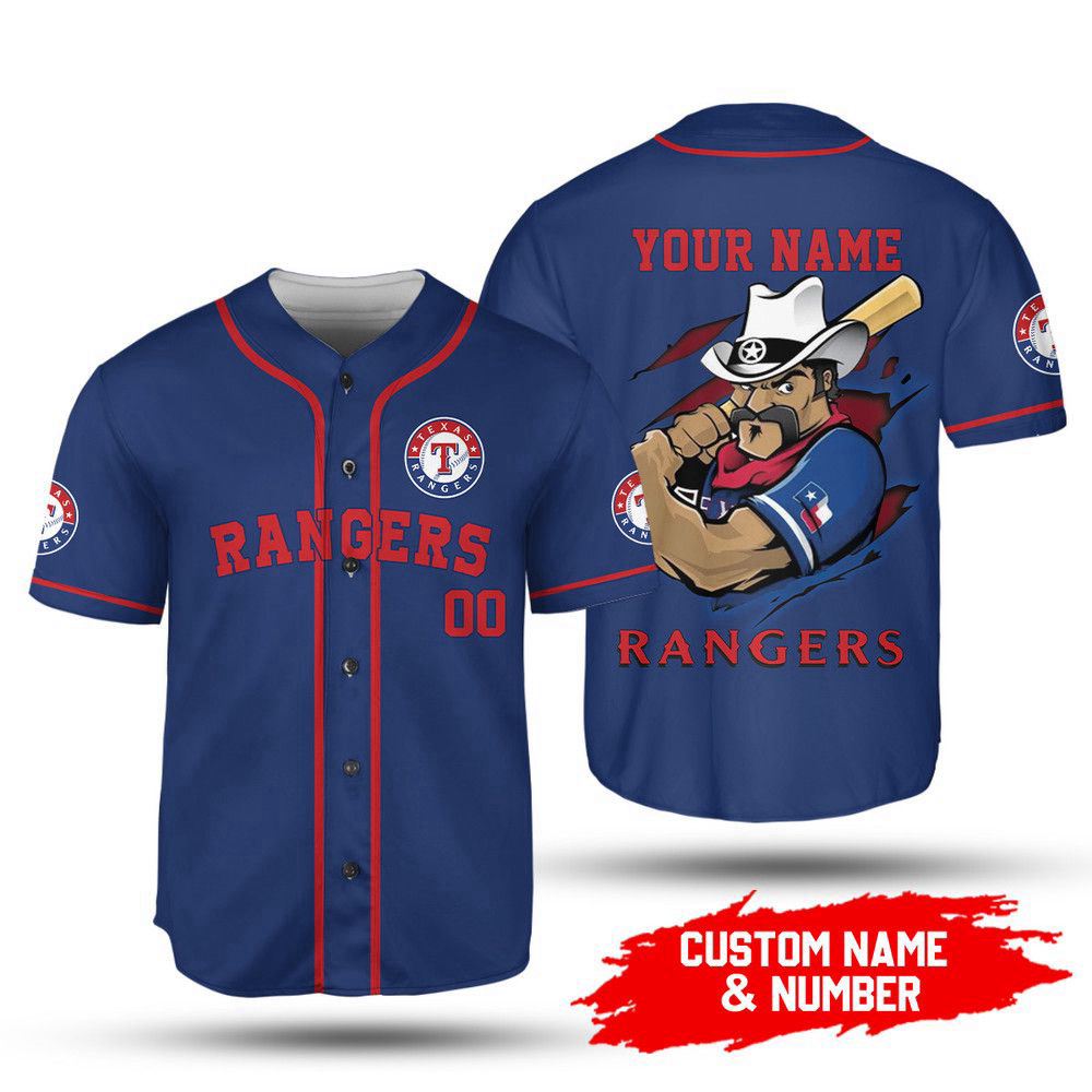 MLB Texas Rangers Custom Name Number Baseball Jersey V6 Unisex Shirt, Gift For Men And Women
