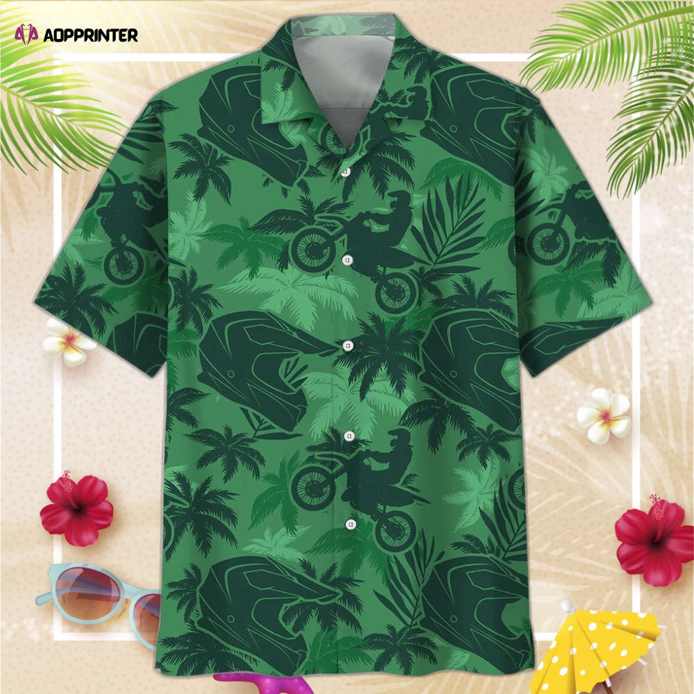 Motocross Green Coconut Hawaiian Shirt, Best Gift For Men Women