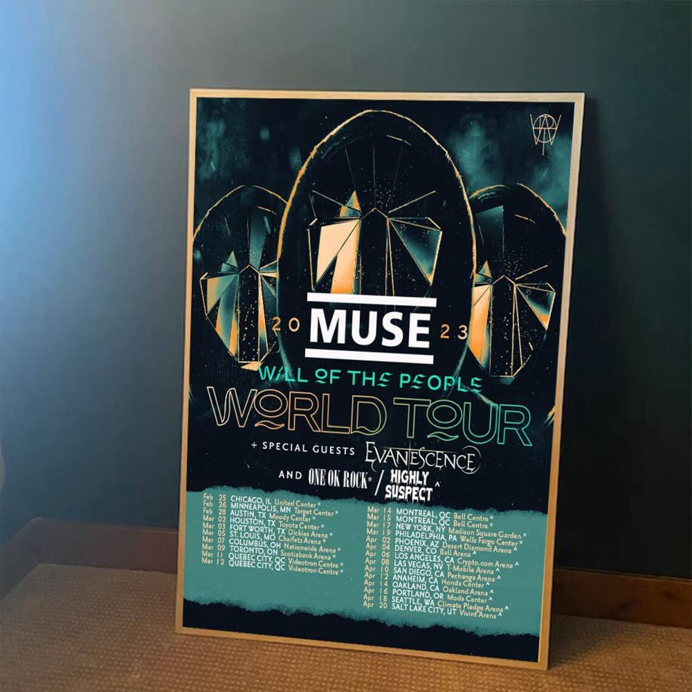 Muse 2023 World Tour Poster – Muse Tour 2023 Poster – Gift For Home Decoration
