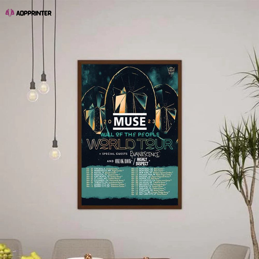 Muse 2023 World Tour Poster – Muse Tour 2023 Poster – Gift For Home Decoration