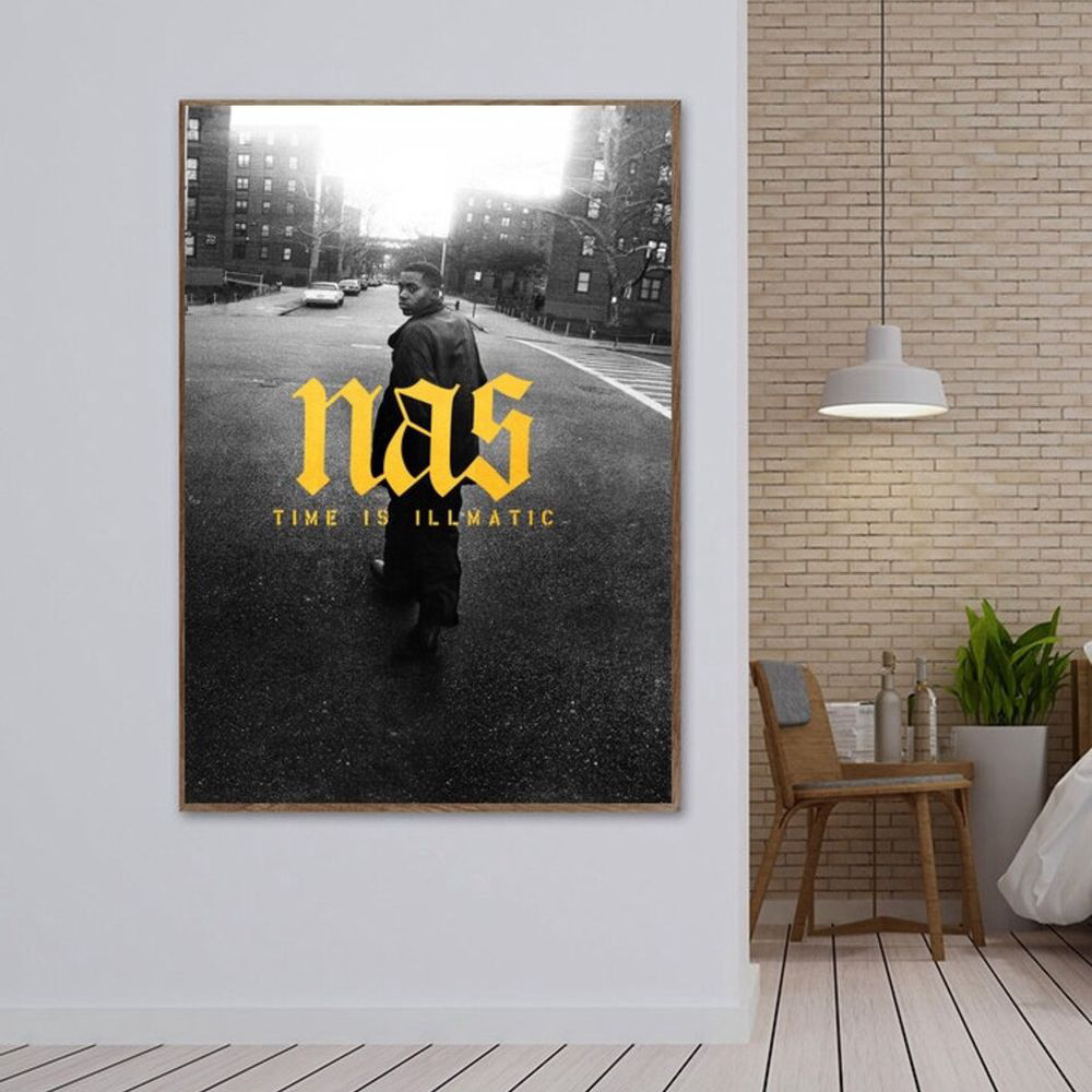 Nas Time Is Illmatic, Nas Music Singer Canvas Poster, Best Gift For Home Decoration