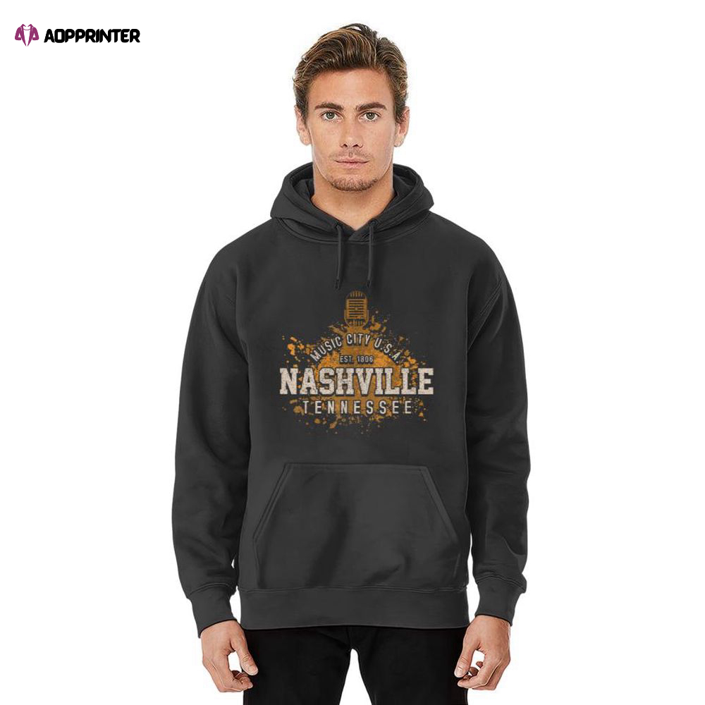 Nashville Music City Tennessee Country Music Hoodie, Gift For Men And Women