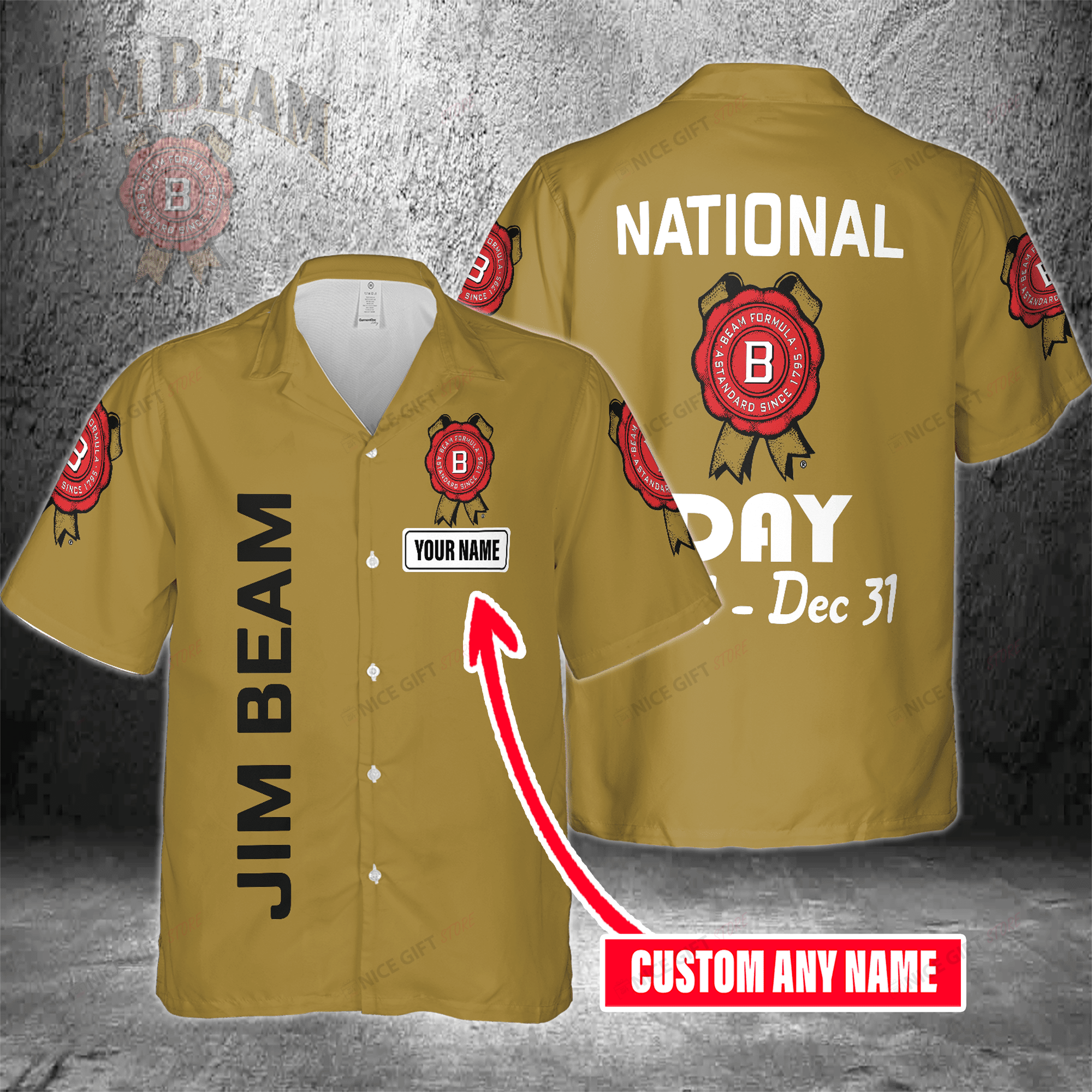 Jim Beam Custom Name It’s In My DNA Hawaiian Shirt For Men And Women