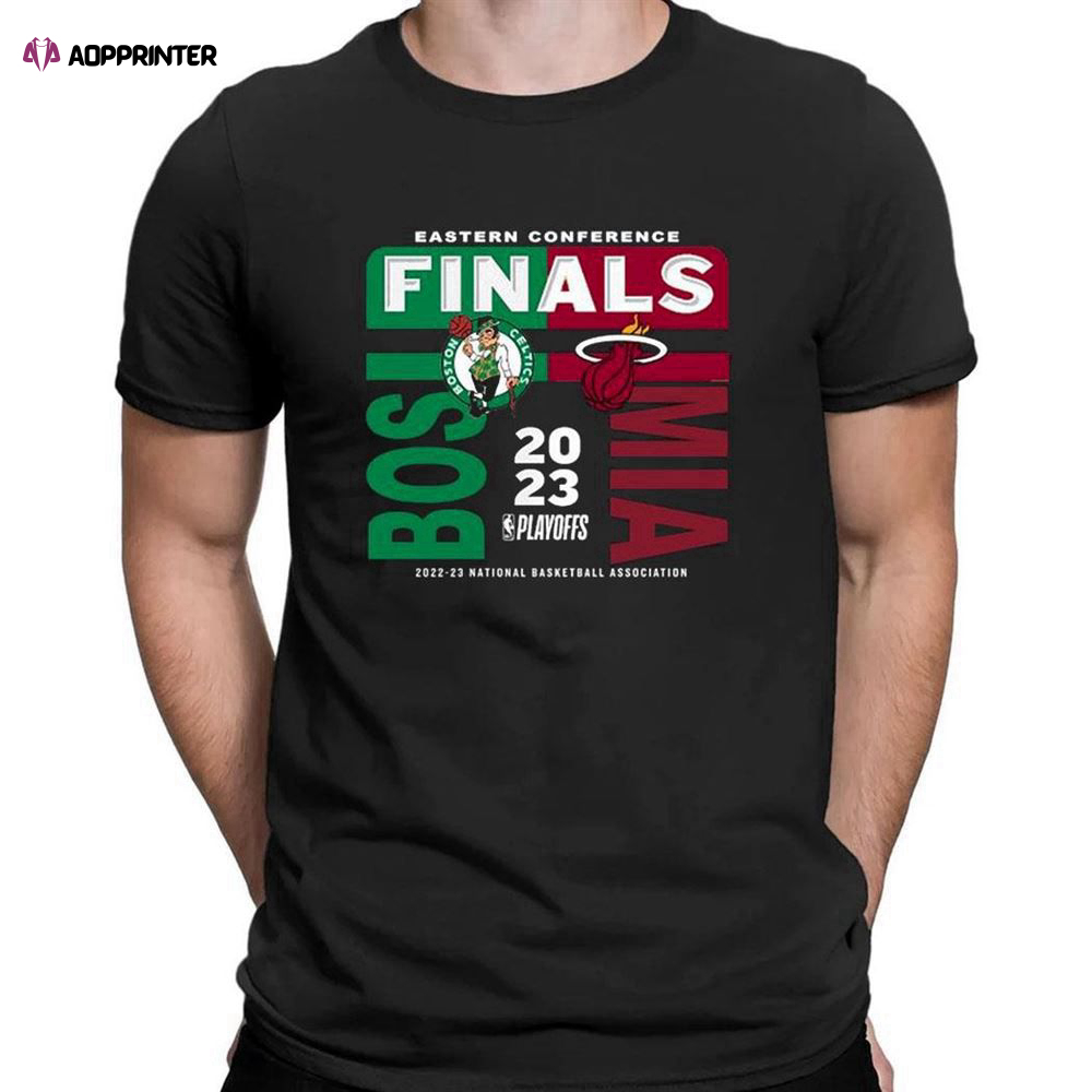 Nba 2023 Western Conference Finals Match Up Boston Celtics Vs Miami Heat T-shirt For Men Women